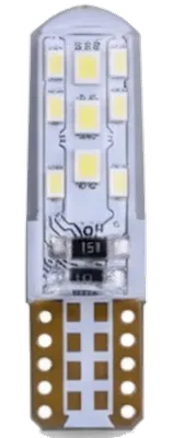 BOMBILLO T10 BAYONETA SILICONADO AZUL FIJO