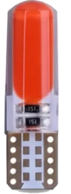 BOMBILLO T10 BAYONETA SILICONADO ROJO FIJO