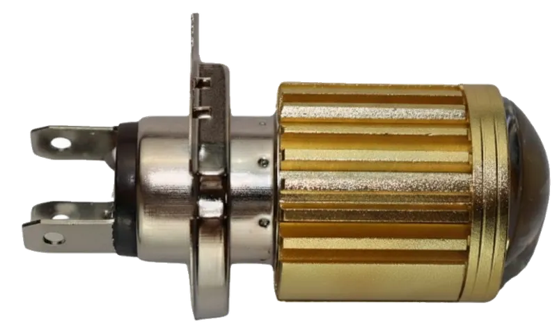 BOMBILLO H4 LUPA DUAL COLOR AC-DC