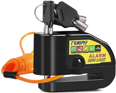CANDADO CON ALARMA NEGRO