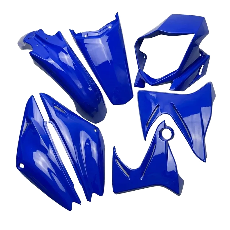 KIT VESTIDO XTZ 125 AZUL ( TAPAS ALETAS, TP LATERALES, CARENAJE, GBA,COLA)5 PROD.