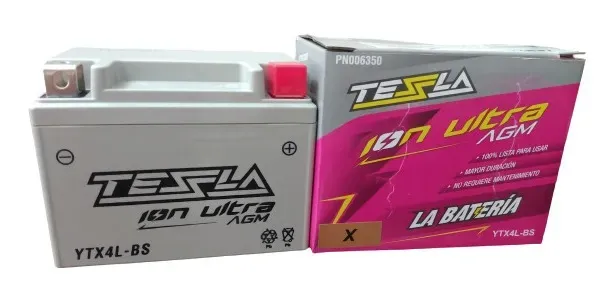BATERIA FP TESSLA ION ULTRA AGM YTX4L-BS CB 110 DREAM NEO BEST 125