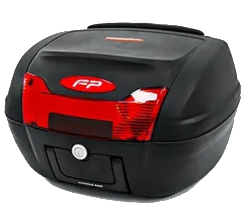 MALETA PLASTICA CARGO CASE FP33 DE 30 LITROS NEGRA CON ROJO