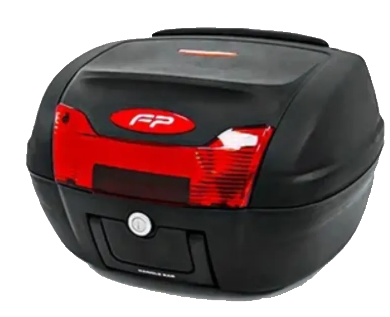 MALETA PLASTICA NUCLEON CASE E60 DE 40 LITROS NEGRA CON ROJO